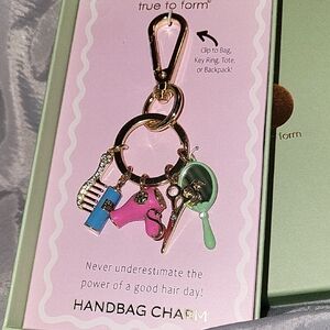 True to Form Hair Styling Handbag Charm BNIB HL Rt Tp